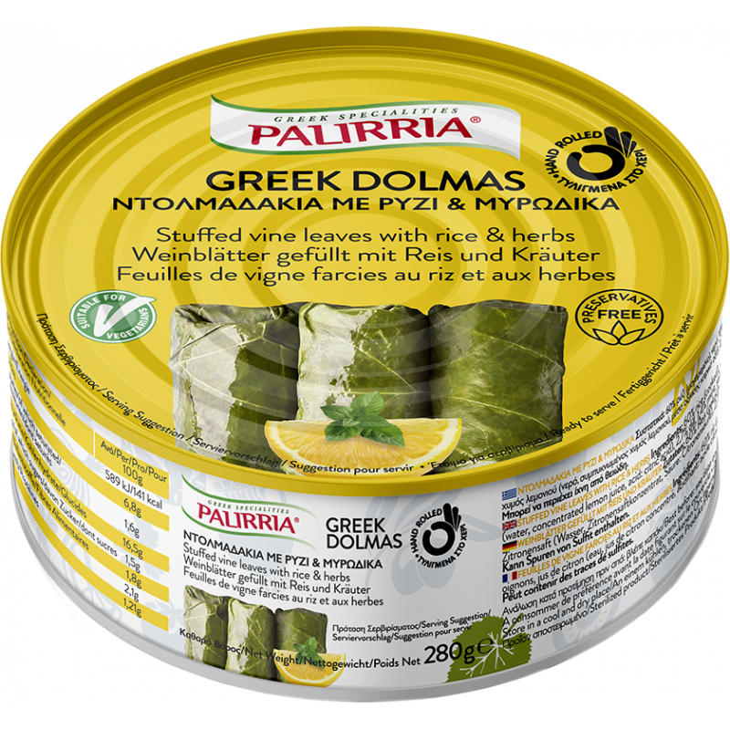 PALIRIA - FEUILLES DE VIGNE FARCIES & CITRON - 280g