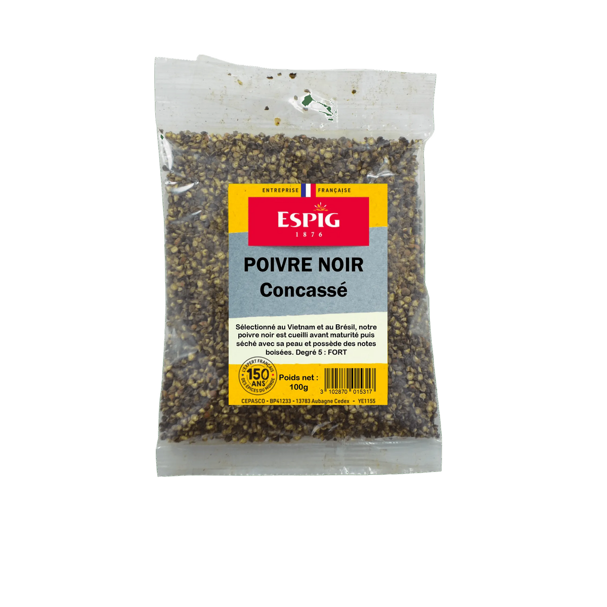 ESPIG - POIVRE NOIR CONCASSE - 100g