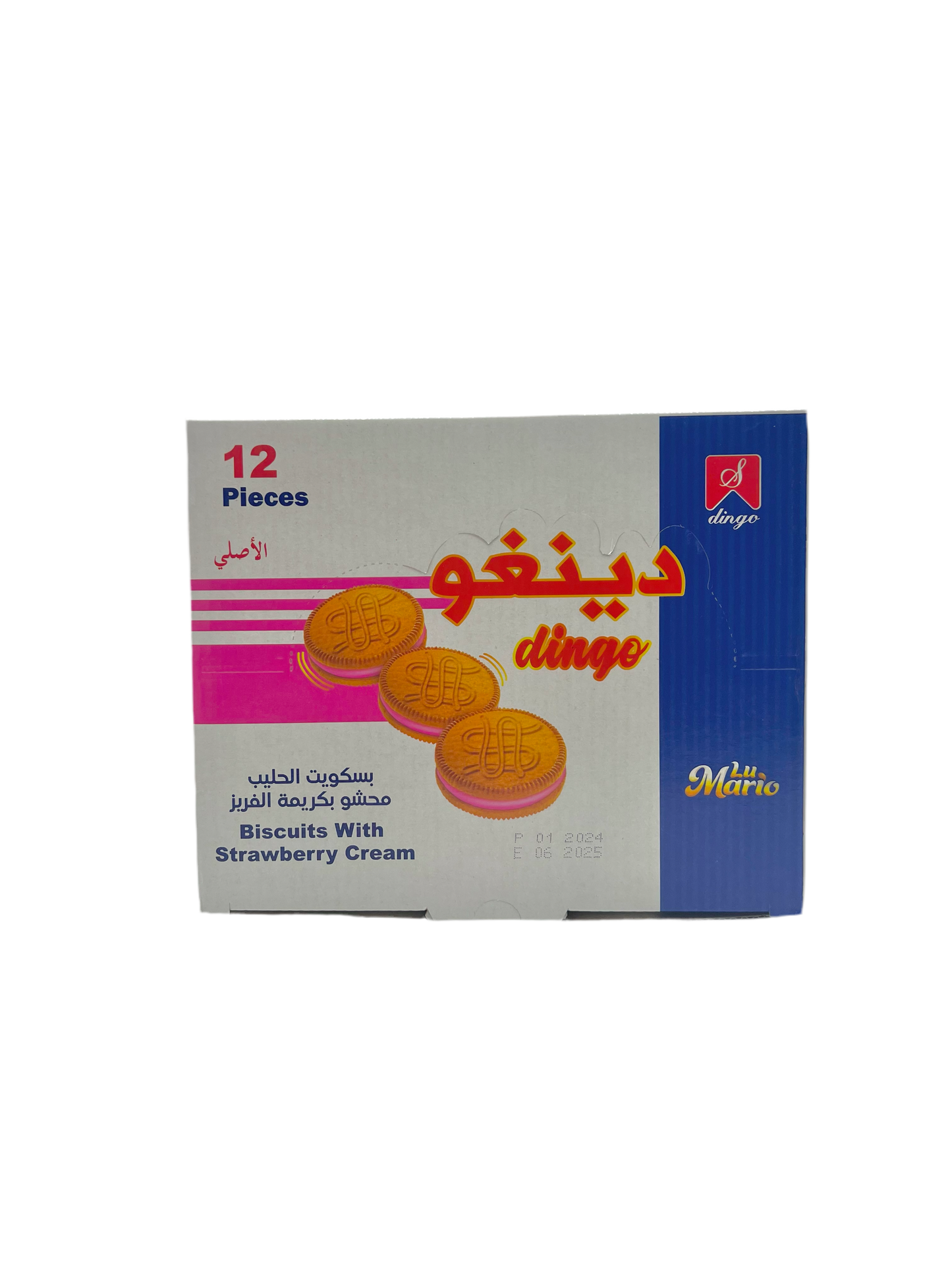 DINGO  - BISCUIT FRAISE - 12x25g