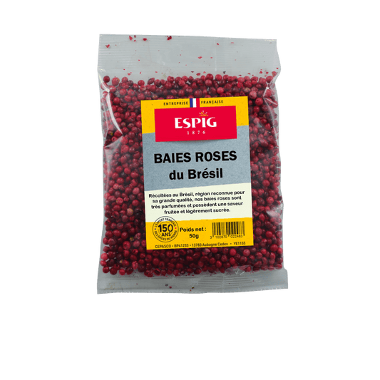ESPIG - BAIES ROSES DESHYDRATEES DU BRESIL - 50g
