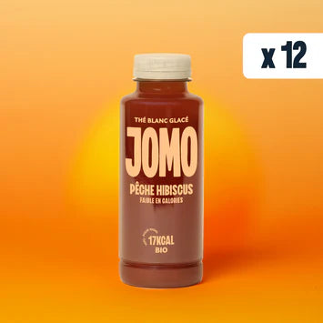 JOMO - THÉ BLANC PÊCHE HIBISCUS - 350ml x12
